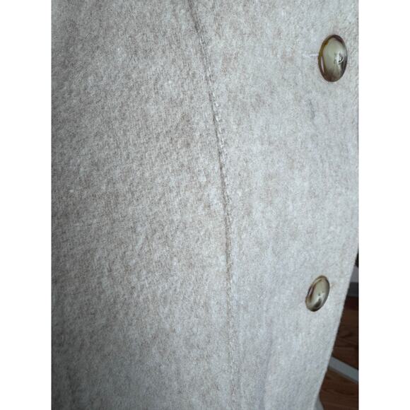 Vintage Herman Kay Wool Coat Cream Women's Large Ivory 1980s - Picture 3 of 5
